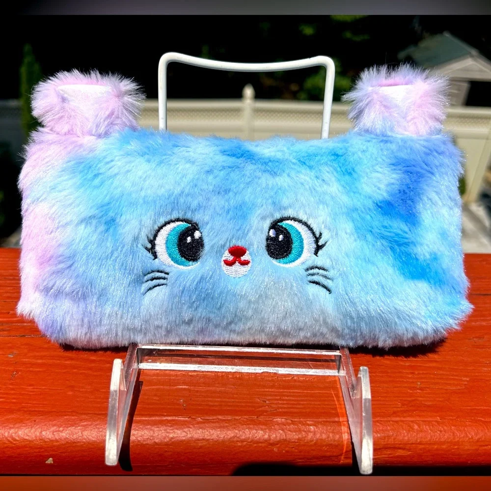 Cat Plush Pencil Case Plush Cosmetic Bag Travel